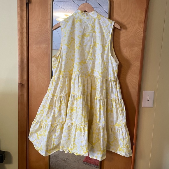 Lisa Marie Fernandez Flirty Yellow Ruffle Swing Dress - Picture 2 of 5